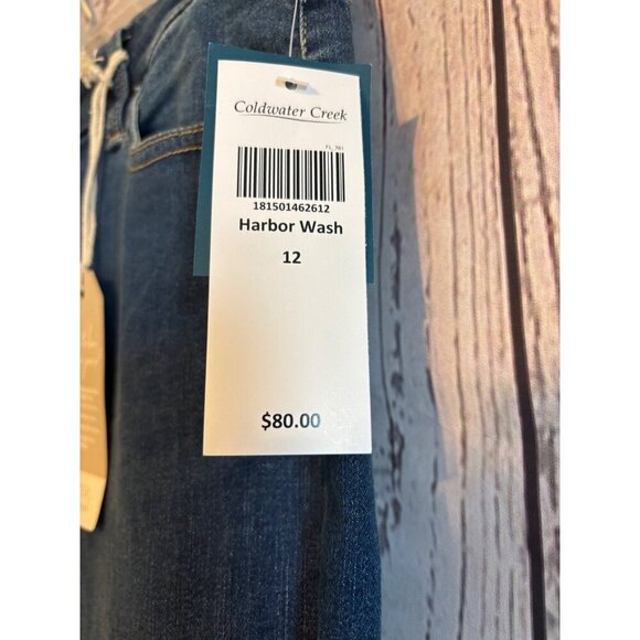 Coldwater Creek NWT The Creek Mid Rise Slim Leg Denim  Casual Jeans Size 12 - Picture 8 of 12